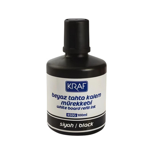 Kraf Beyaz Tahta Kalem Mürekkebi Siyah 100 ml