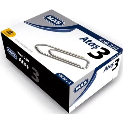 Mas Ataş No:3 Nikel Kaplı 100 Adet 230