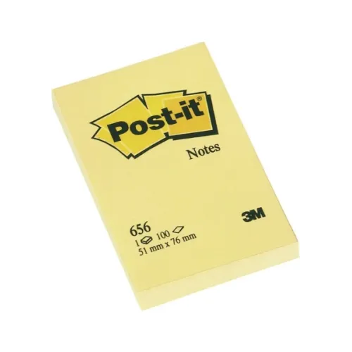 Post-it 656 Yapışkanlı Not Kağıdı 51x76 mm Sarı 100 Yaprak