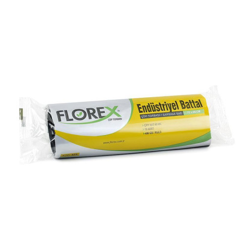 Florex Çöp Torbası Endüstriyel Battal 72x95 400 gr 10'lu Paket