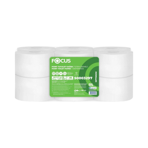 Focus Optimum İçten Çekmeli Tuvalet Kağıdı 11,6 cm 85 Metre 4 kg 12'li