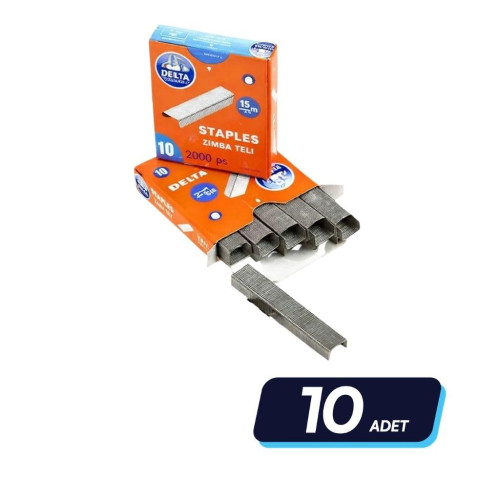 Delta Zımba Teli No:10 Beyaz 10'lu Paket