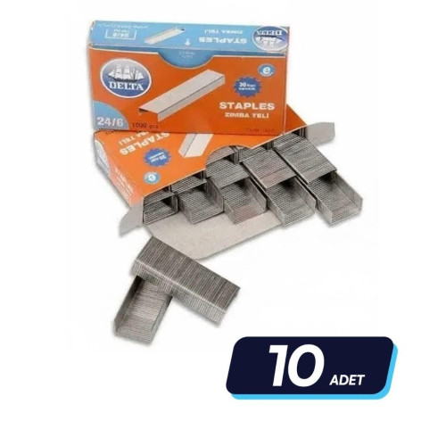 Delta Zımba Teli No:24/6 Beyaz 10'lu Paket