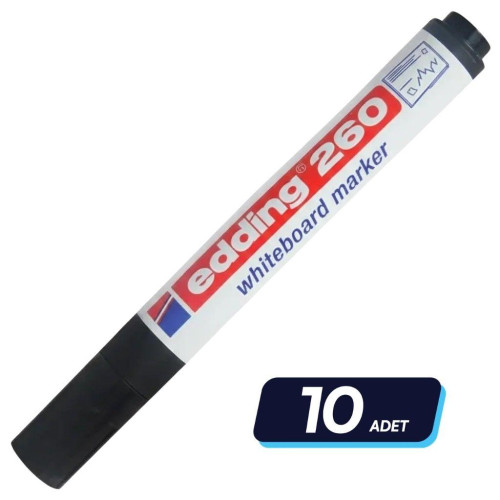 Edding 260 Tahta Kalemi Siyah 10'lu Paket