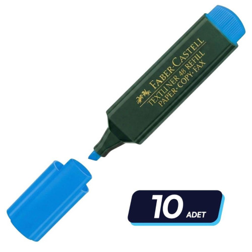 Faber-Castell Fosforlu Kalem Mavi 10'lu Paket