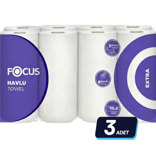 Focus Extra Kağıt Havlu 8'li 3 Paket