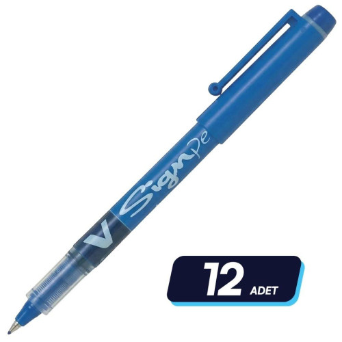 Pilot İmza Kalemi V Signpen Mavi 12'li Paket