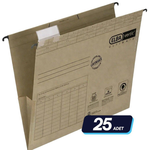 Elba Askılı Dosya Kraft Körüklü Vertic 25'li Paket