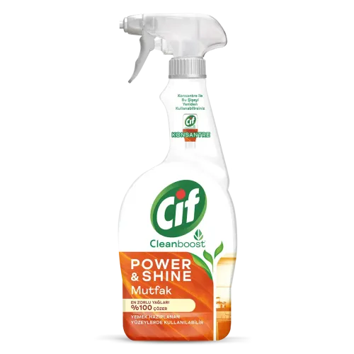 Cif Power & Shine Yağ Çözücü Mutfak Spreyi 750 ml
