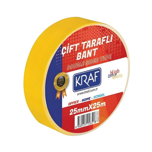 Kraf Çift Taraflı Bant 25 mm x 25m
