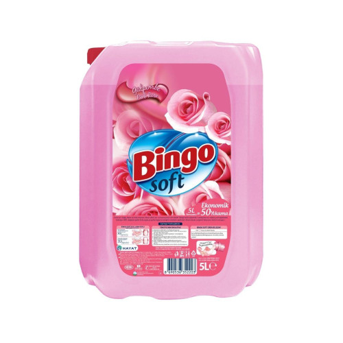 Bingo Soft Çamaşır Yumuşatıcı Gülpembe 5 lt