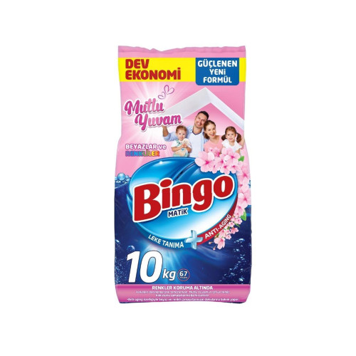 Bingo Matik Mutlu Yuvam Toz Çamaşır Deterjanı 10 kg