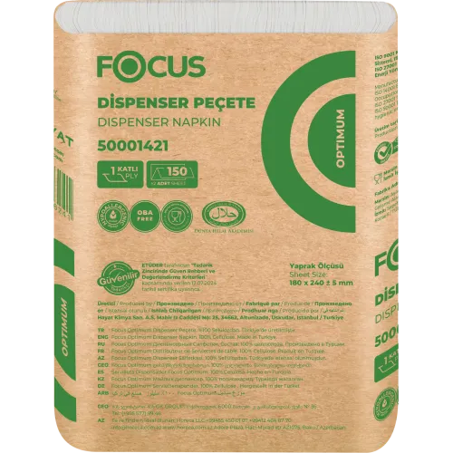 Focus Optimum Dispenser Peçete 150'li 18 Paket