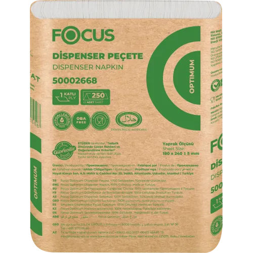 Focus Optimum Dispenser Pecete 250'li 18 Paket