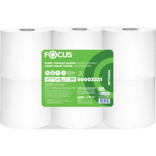 Focus Optimum İçten Çekmeli Tuvalet Kağıdı 150 Metre 6'lı Paket