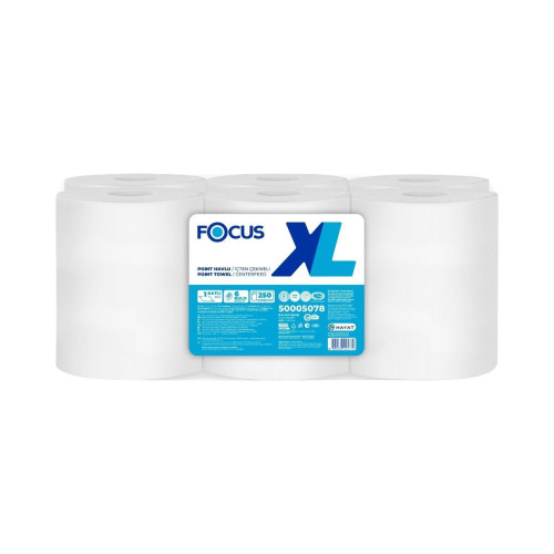 Focus Point XL İçten Çekmeli Havlu 19,3 cm 1000 Yaprak 250 mt 6'lı