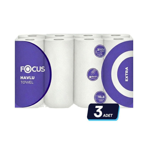 Focus Extra Kağıt Havlu 8'li 3 Paket