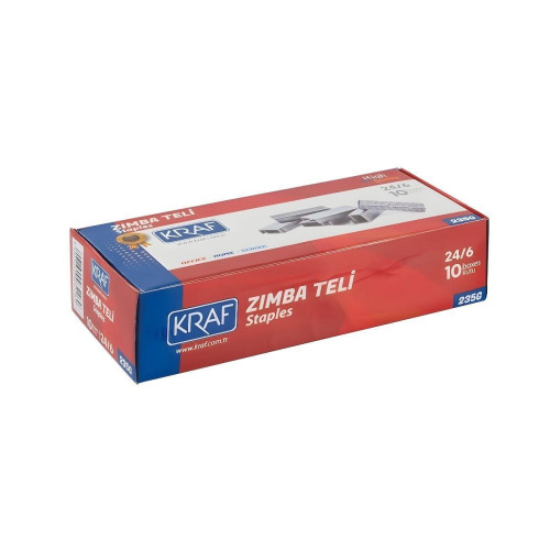 Kraf Zımba Teli No:24/6 Beyaz 10'lu Paket